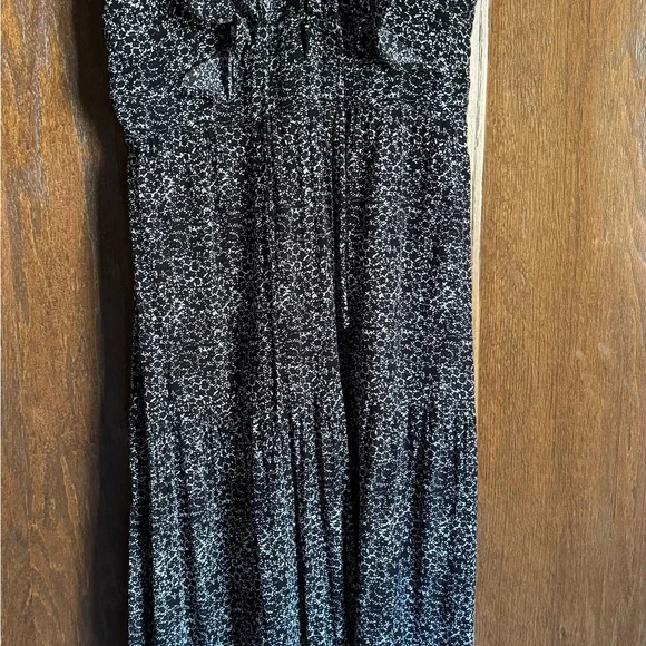 Lulus Black Floral Ruffled Tiered Maxi Dress - Medium - Picture 3 of 5